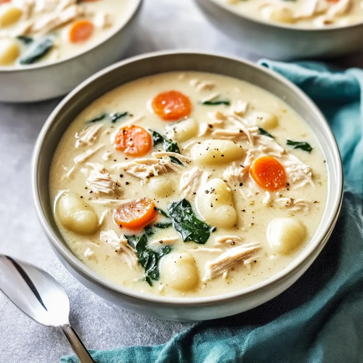 Creamy Crockpot Chicken Gnocchi Soup