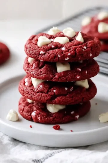 Red Velvet Cake Mix Cookies