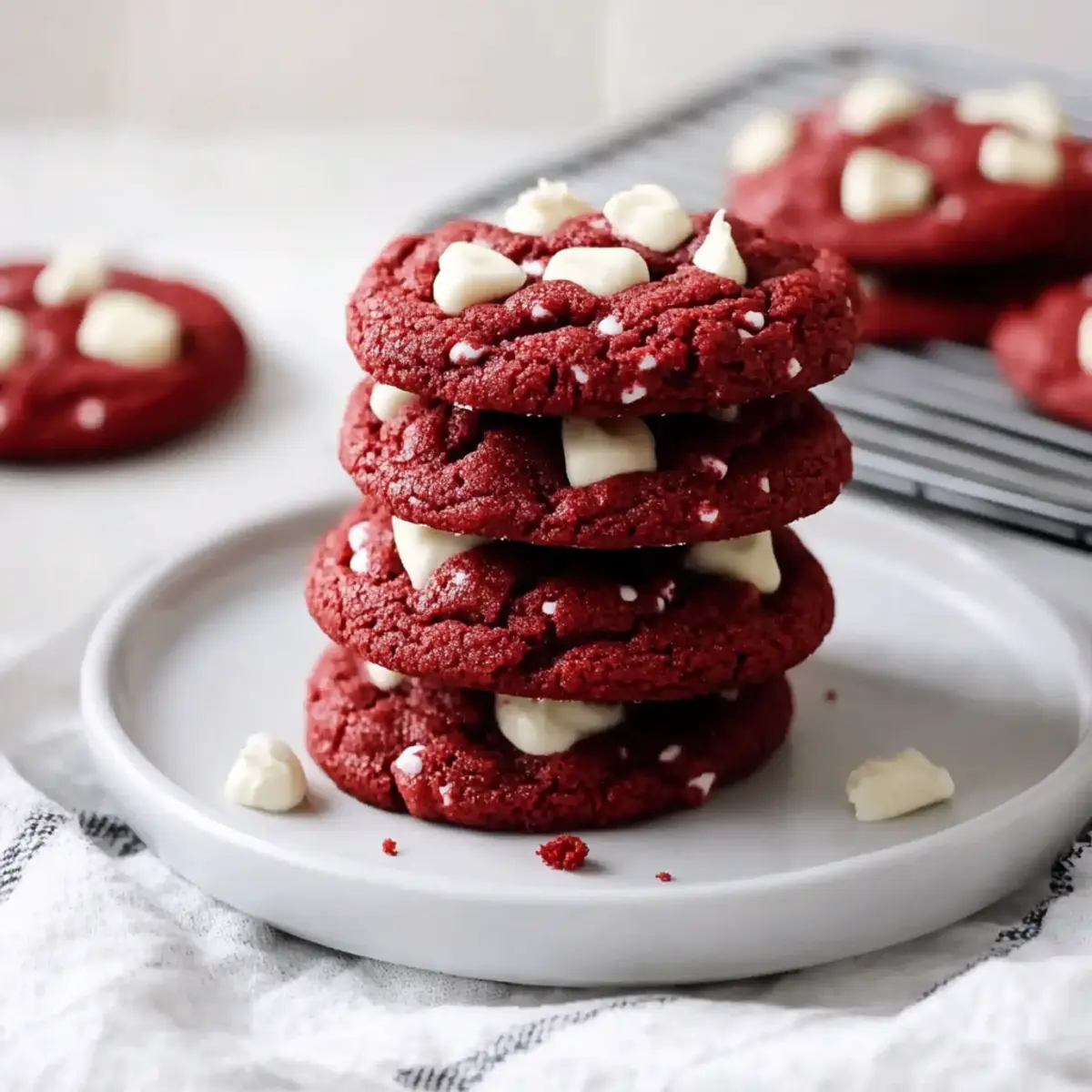 Red Velvet Cake Mix Cookies
