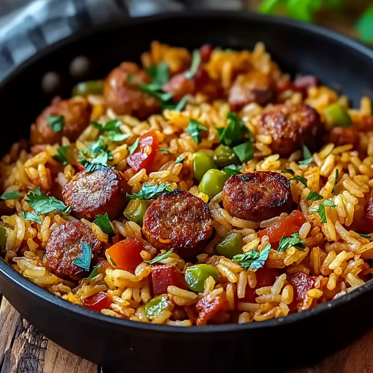 Cajun Sausage and Rice Skillet