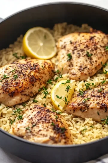 One Pot Lemon Herb Chicken and Rice