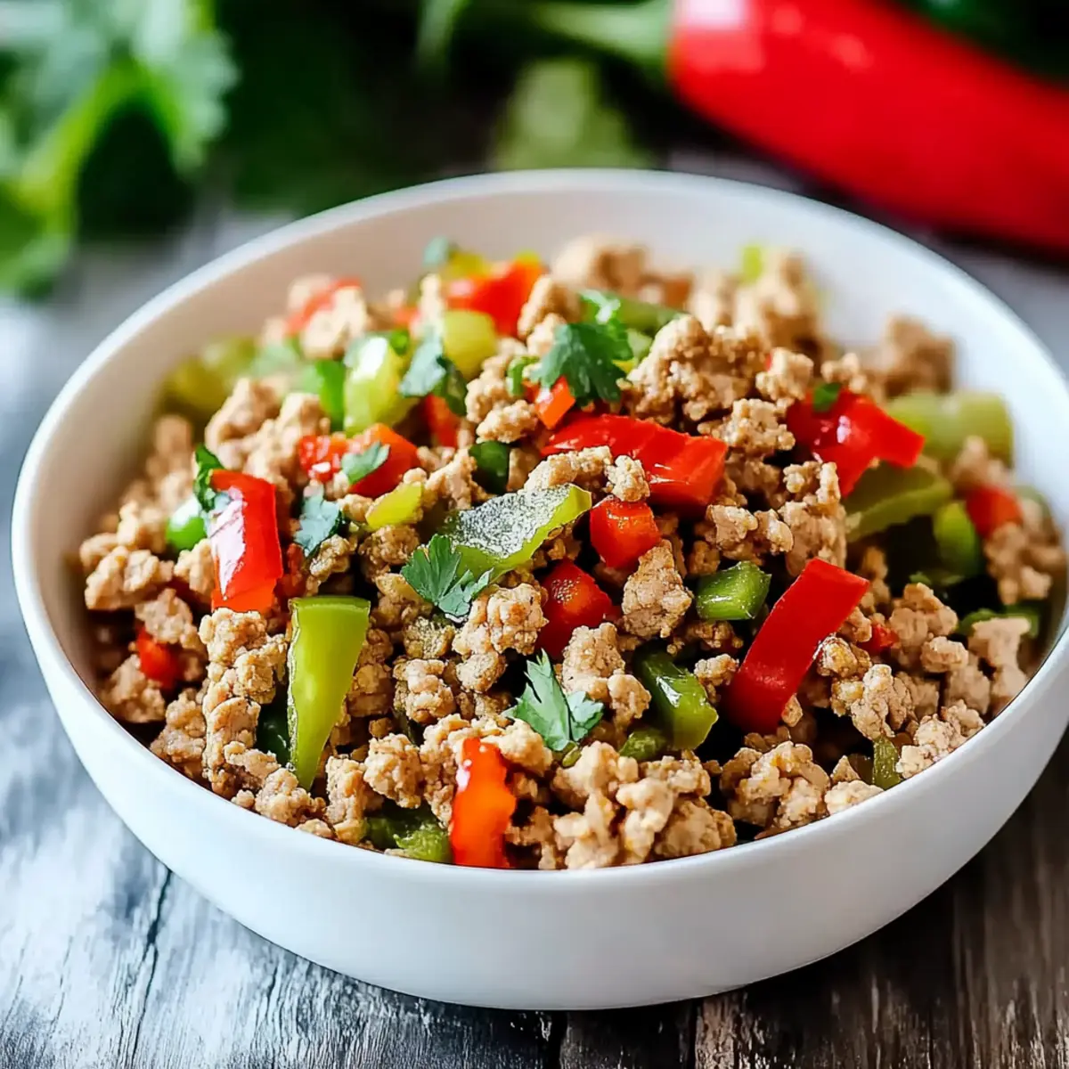 Ground Turkey and Peppers