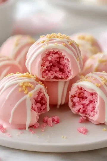 Strawberry Shortcake Truffles Treats