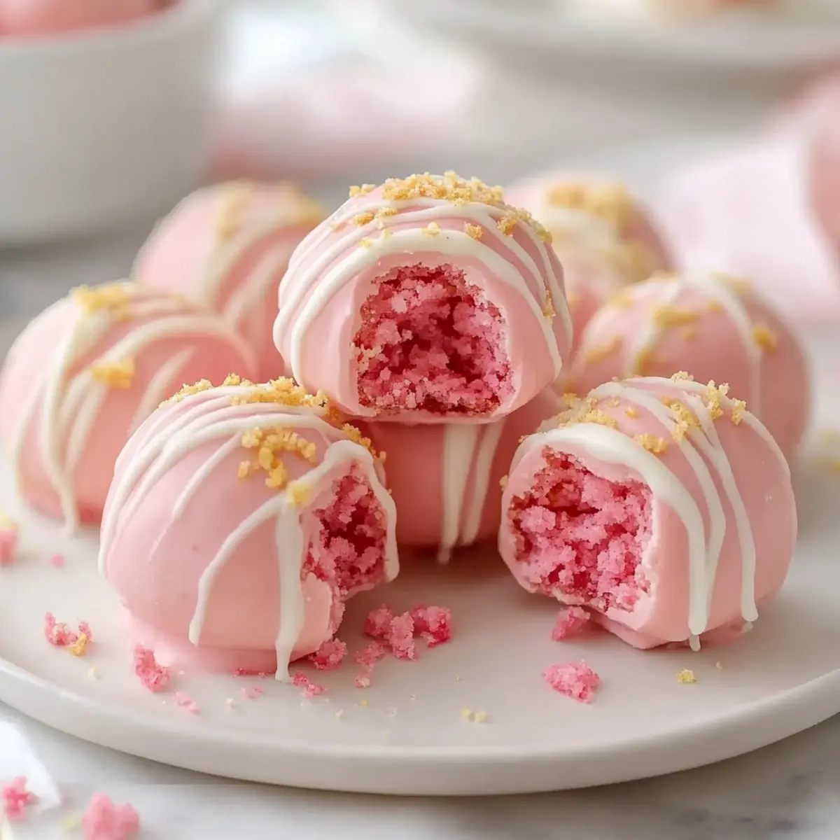Strawberry Shortcake Truffles Treats