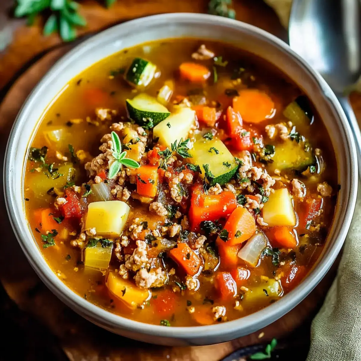 Ground Turkey Vegetable Soup