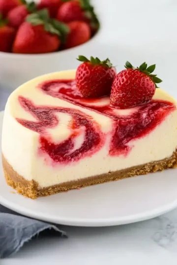 Strawberry Swirl Cheesecake