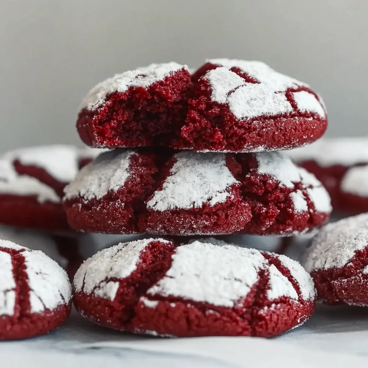 Red Velvet Crinkle Cookies