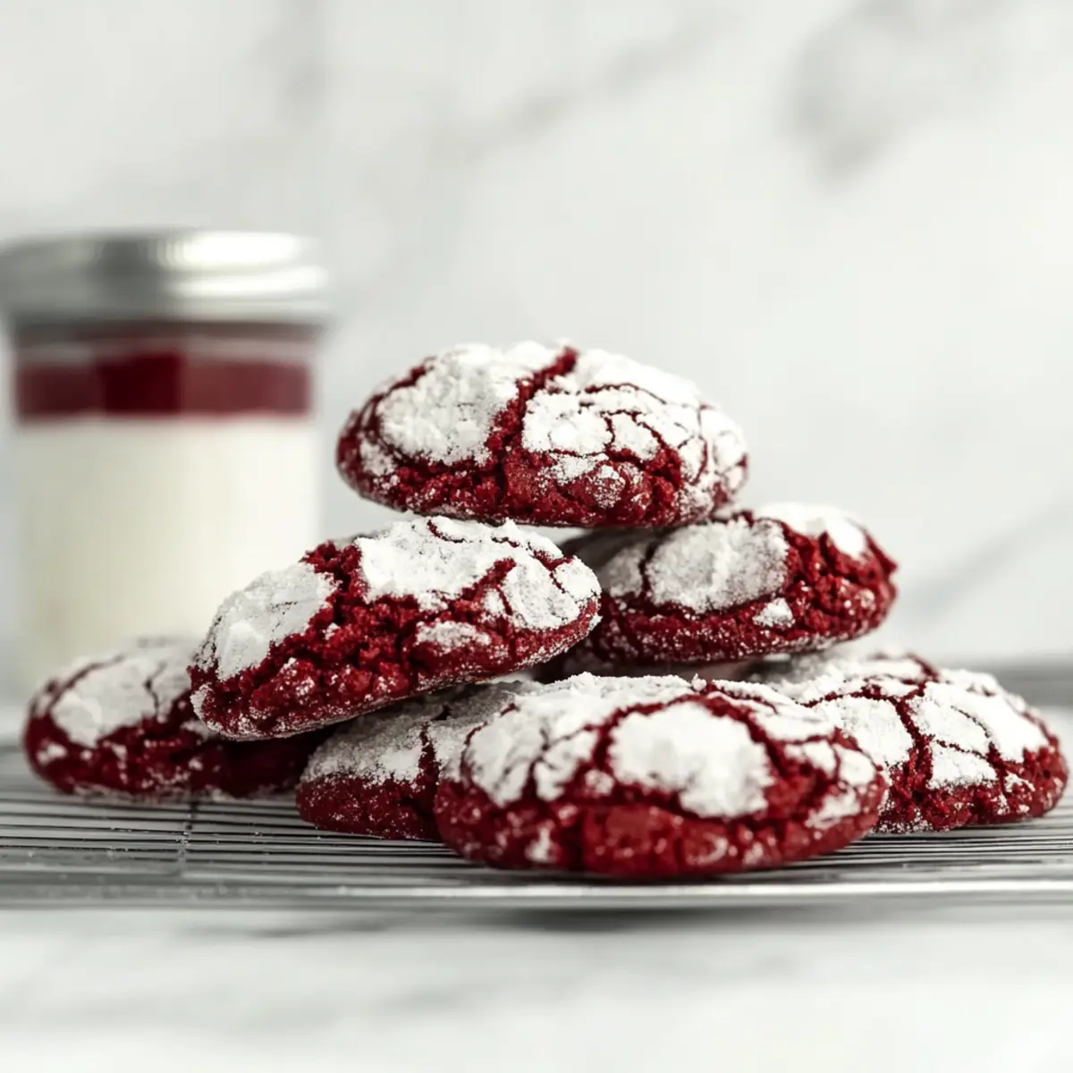 Red Velvet Crinkle Cookies