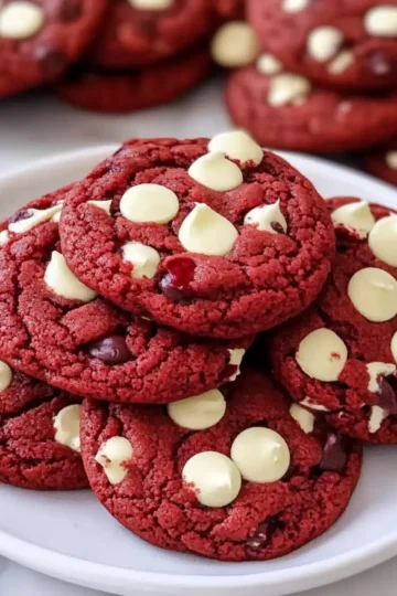 Red Velvet Cake Mix Cookies