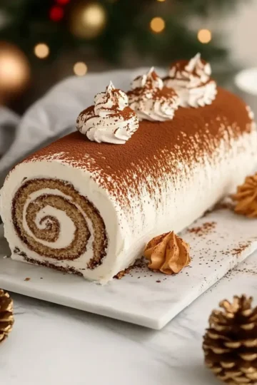 Gourmet Tiramisu Yule Log Cake
