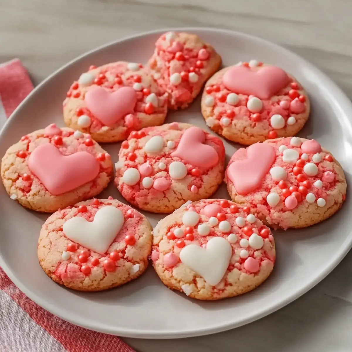 Valentine Cake Cookies