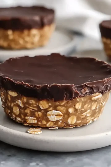No Bake Peanut Butter Oat Cups