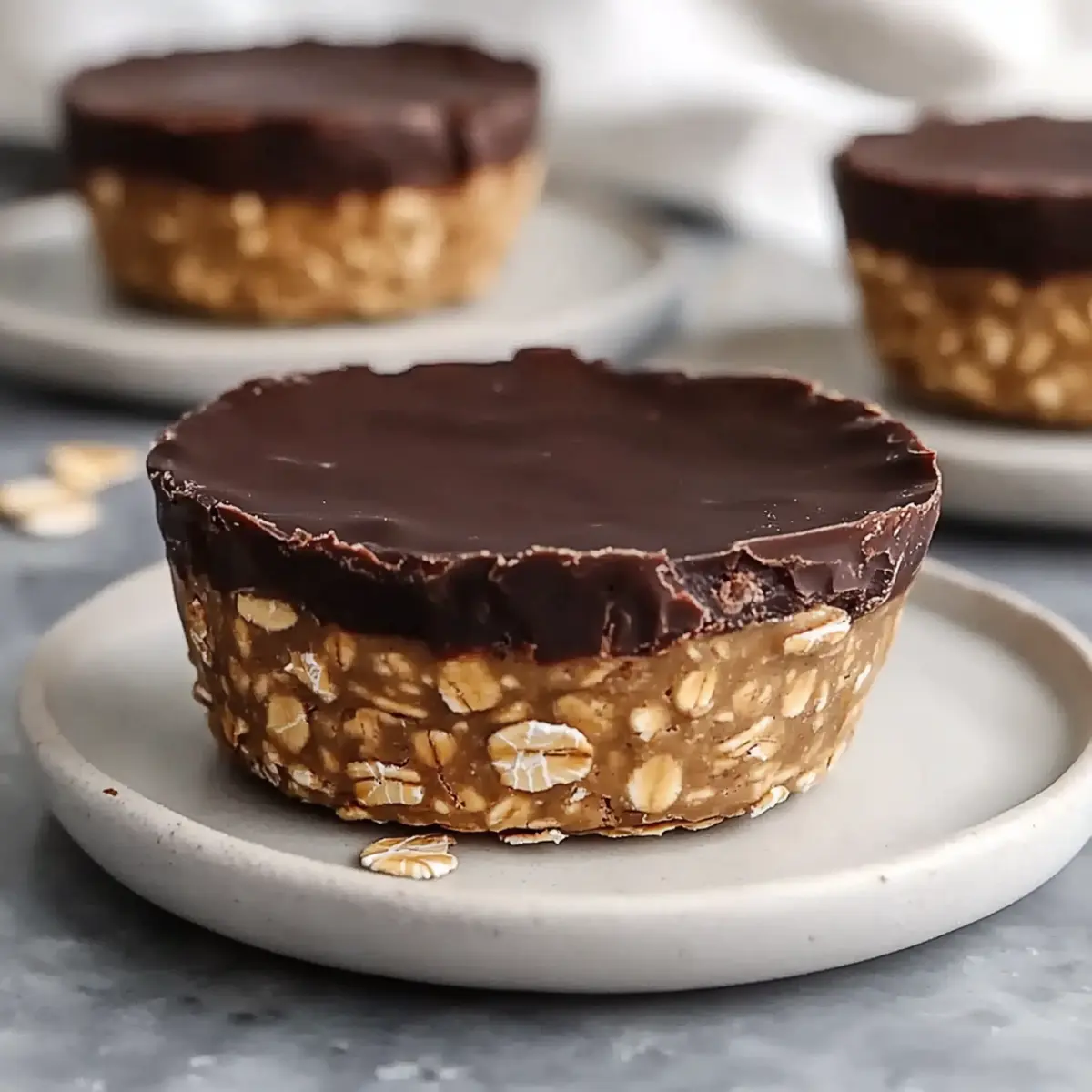 No Bake Peanut Butter Oat Cups