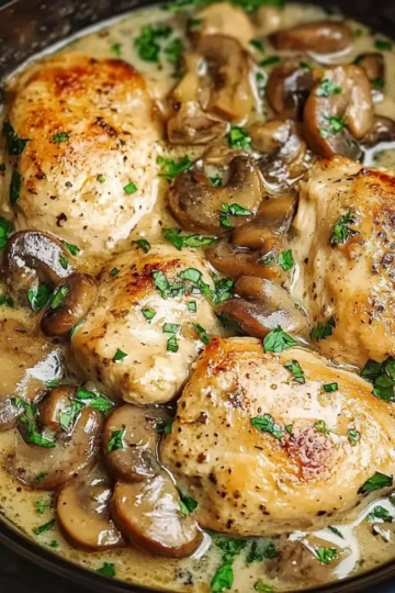 Creamy Crock Pot Chicken Marsala