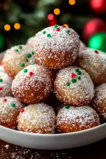 Air Fryer Christmas Donut Holes