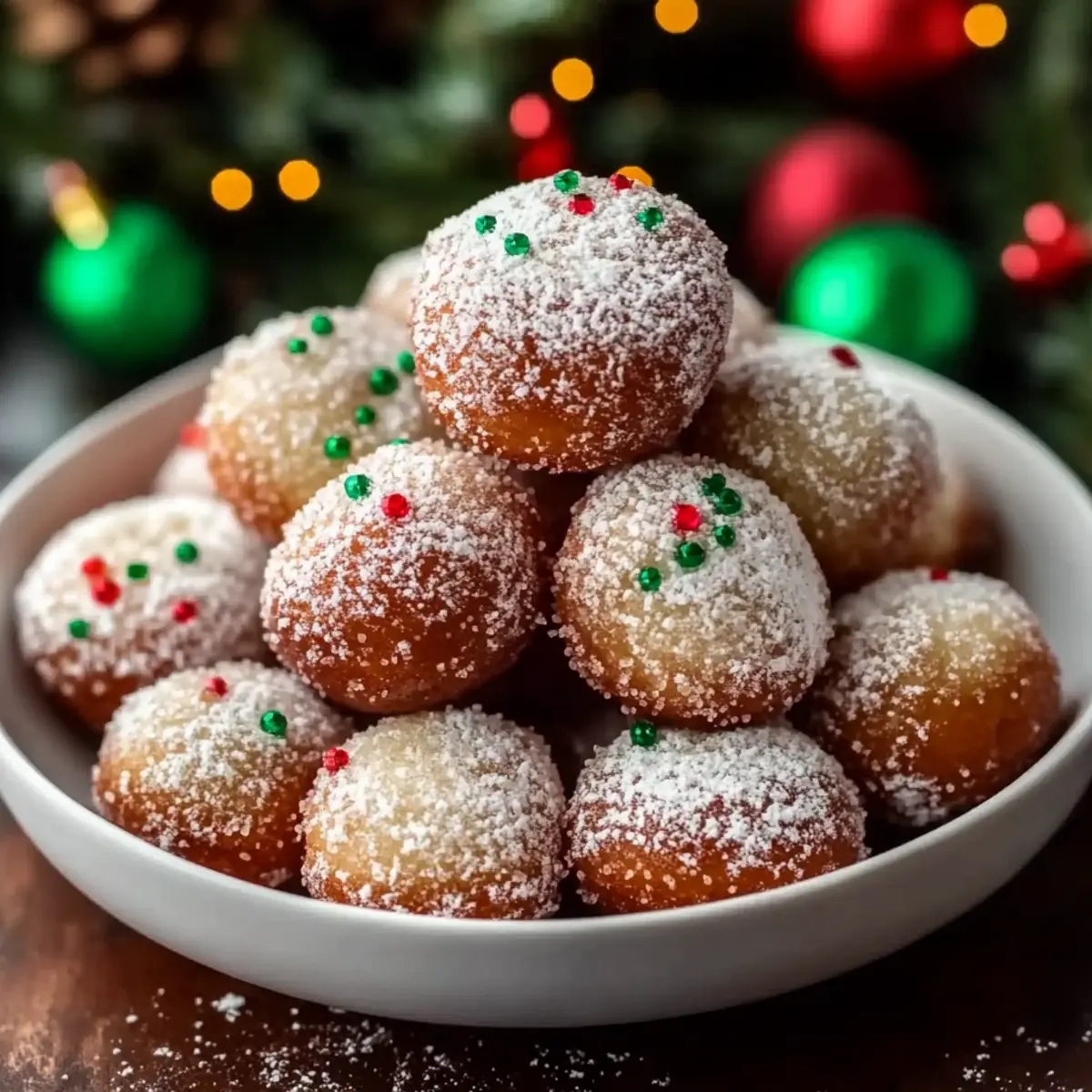 Air Fryer Christmas Donut Holes