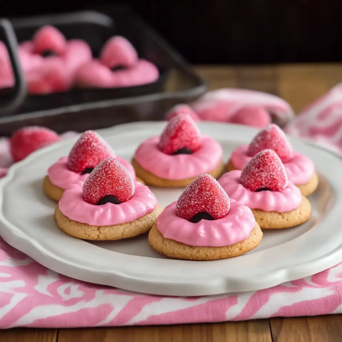 Strawberry Kiss Cookies