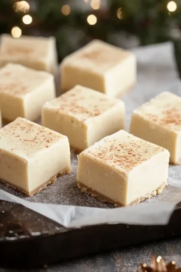 Christmas Eggnog Fudge Recipe