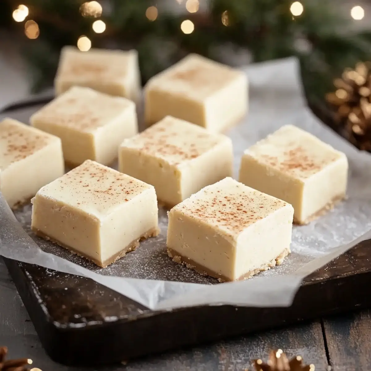 Christmas Eggnog Fudge Recipe