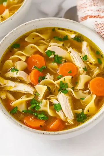 Easy Chicken Noodle Soup with Egg Noodles
