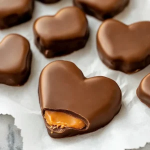 chocolate peanut butter valentines heart