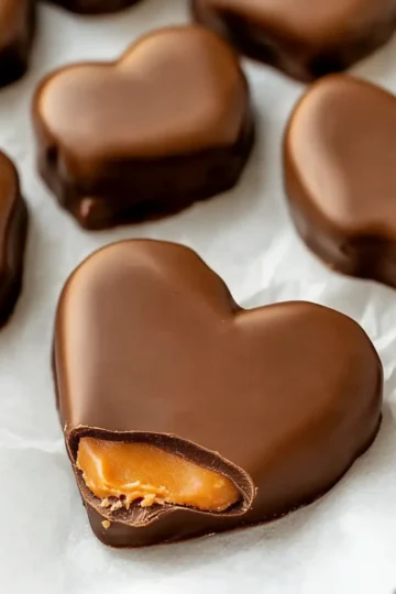 chocolate peanut butter valentines heart