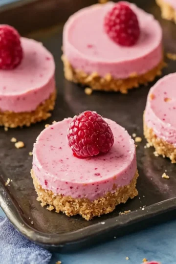 Raspberry Vegan Cheesecake Bites