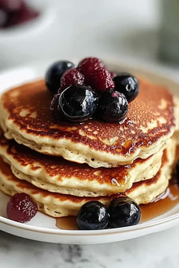 Fluffy Cottage Cheese Pancakes