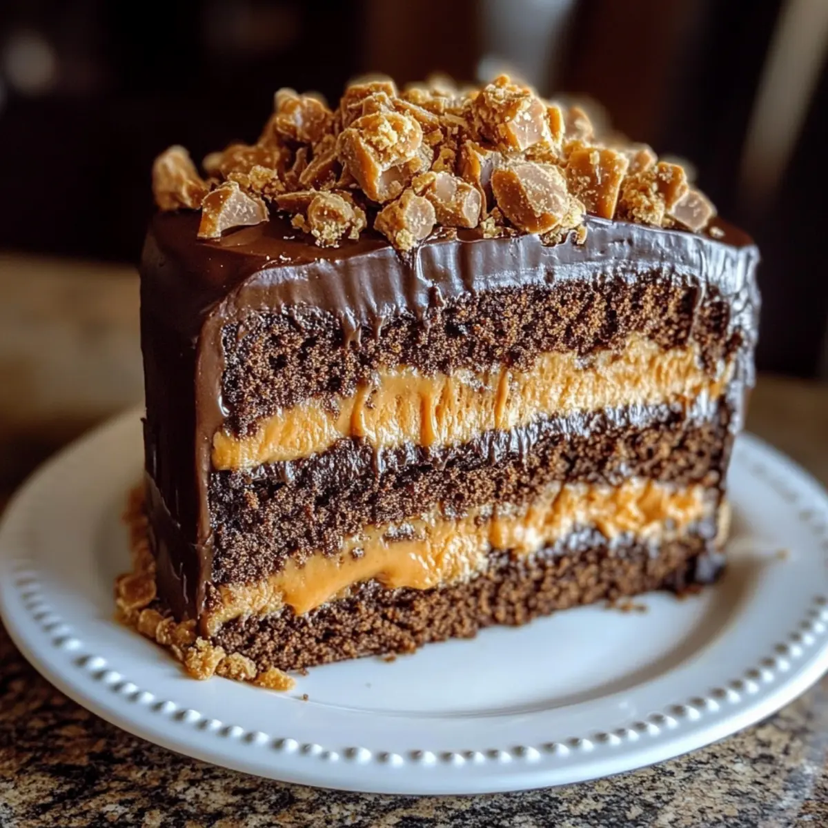 Butterfinger Bomb Cake