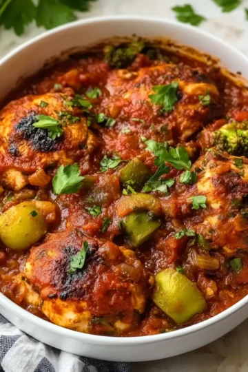 Crockpot Chicken Cacciatore