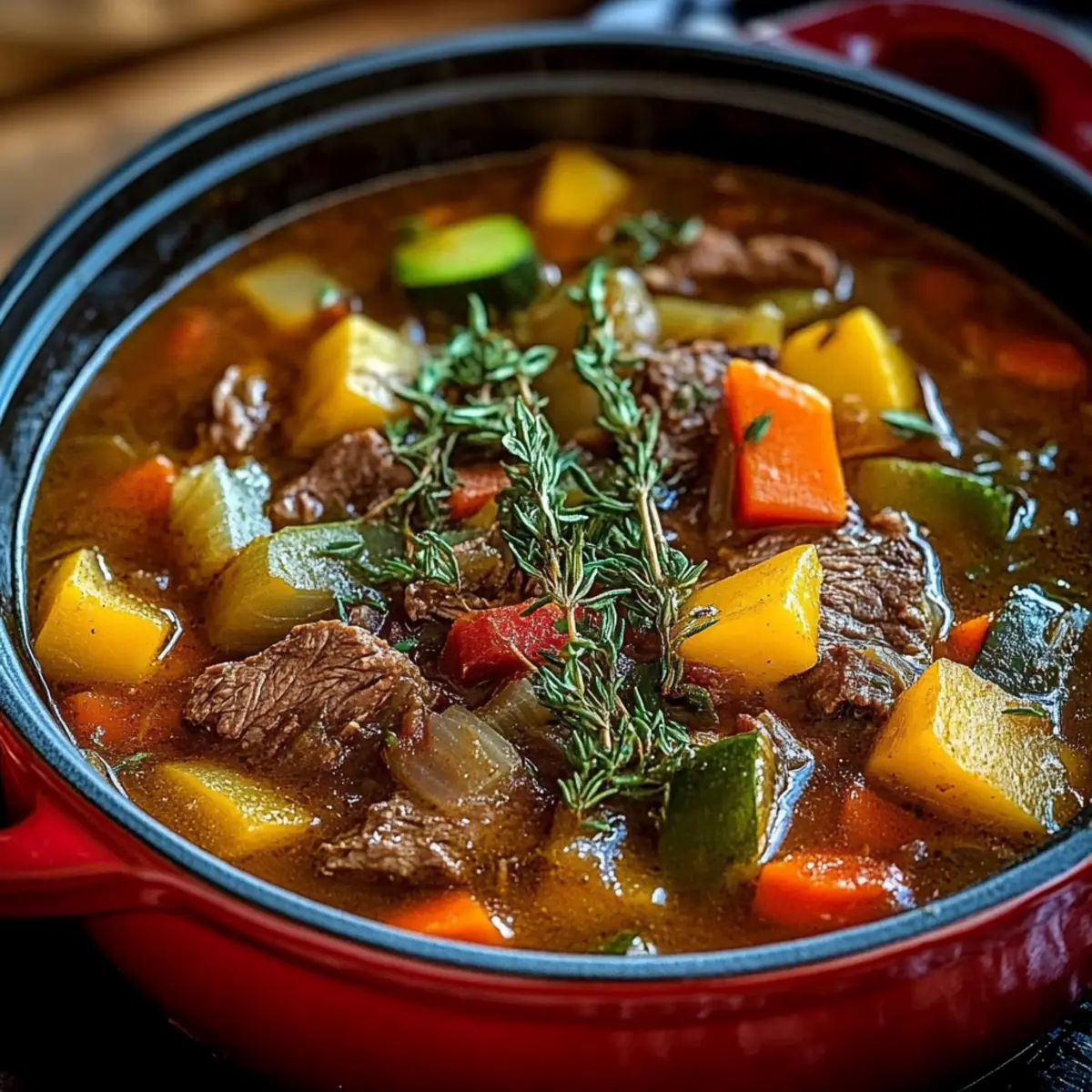 Braised Vegetable Beef Soup