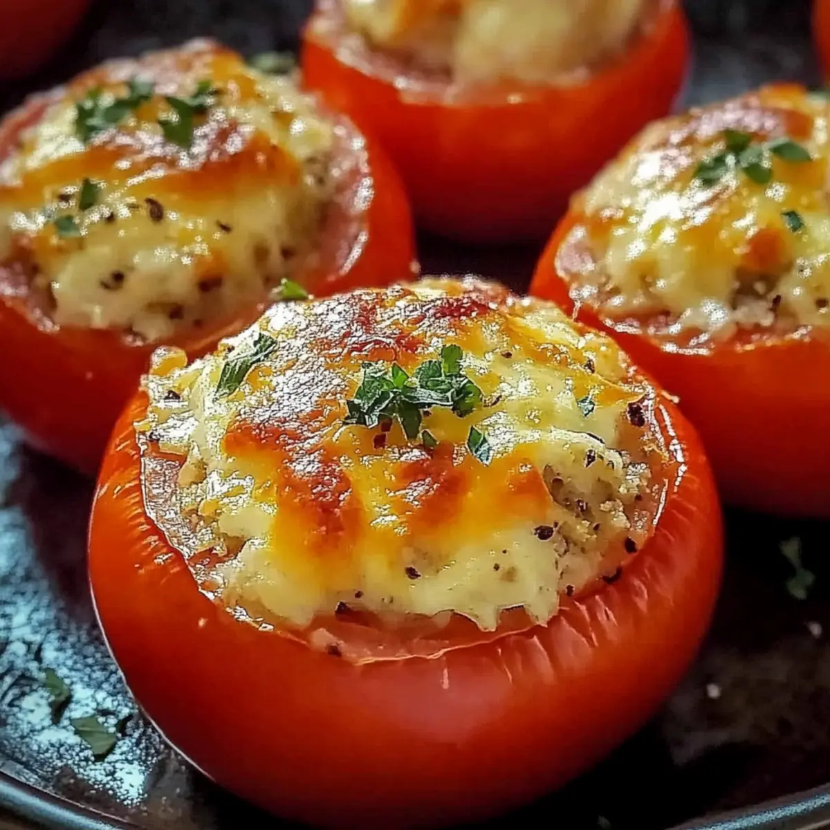 Cheesy Baked Stuffed Tomatoes