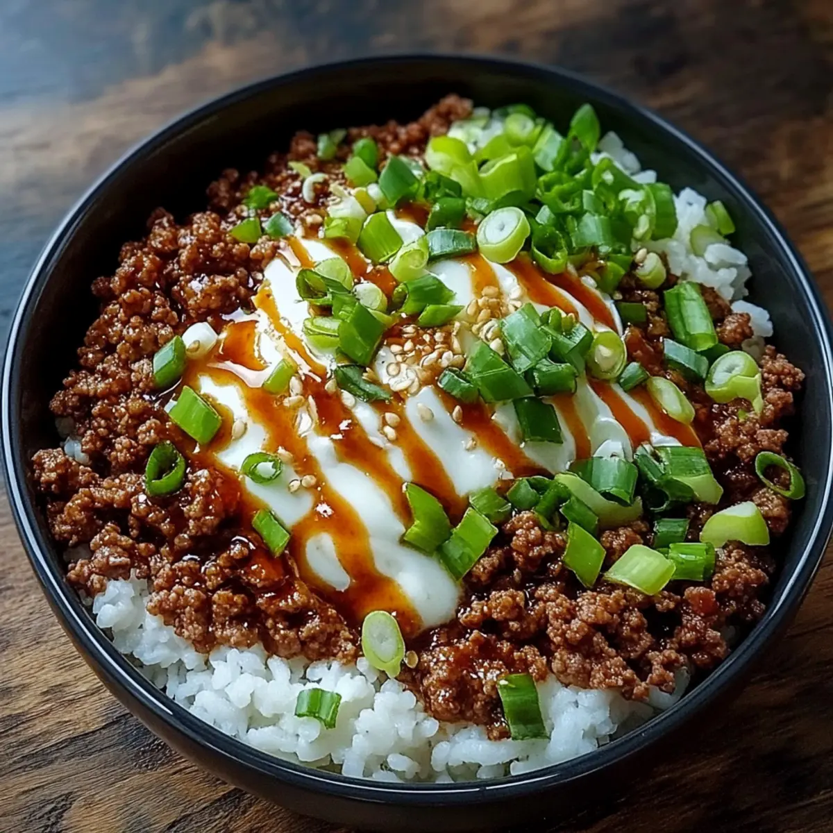 Ground Beef Hot Honey Bowl