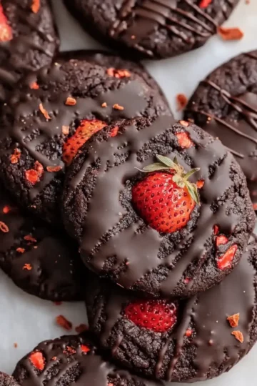 Chocolate Covered Strawberry Cookies