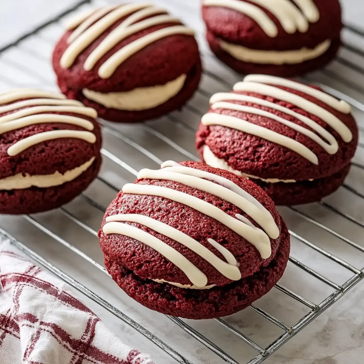 Homemade Red Velvet Whoopie Pies