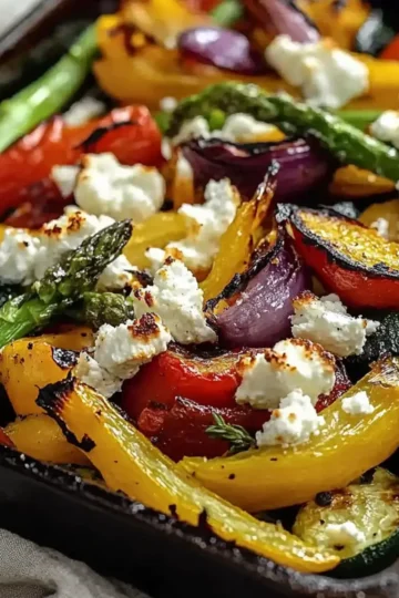 Quick Roasted Vegetables With Goat Cheese