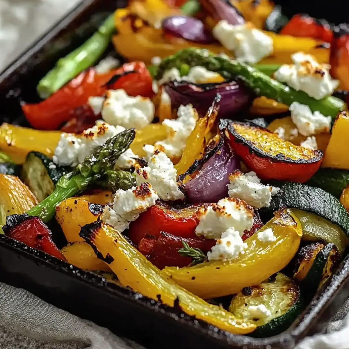 Quick Roasted Vegetables With Goat Cheese