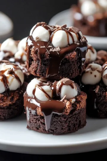 Hot Cocoa Brownie Bites