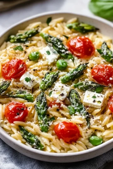 Healthy Baked Feta Orzo