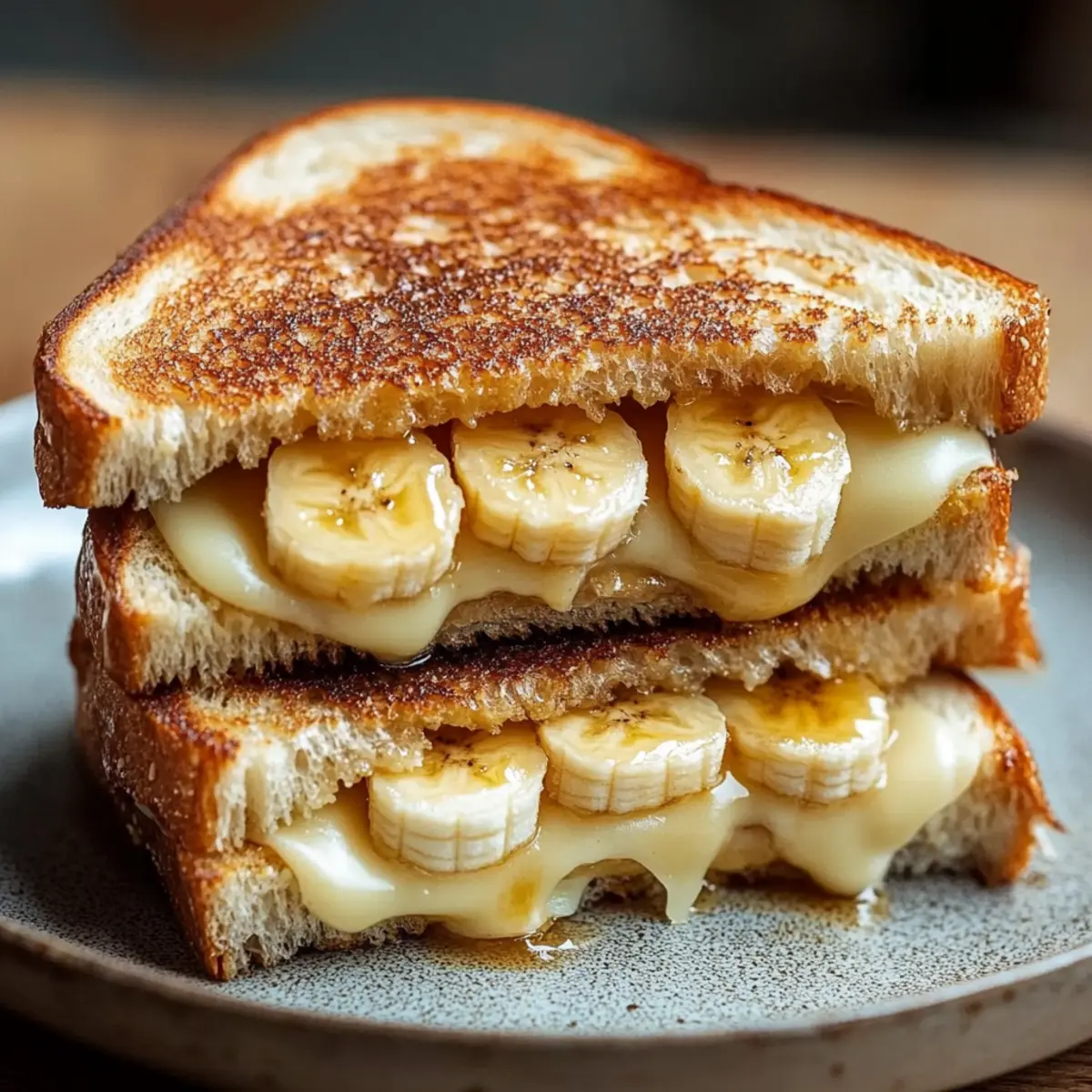 Honey Banana Grilled Cheese Sandwich
