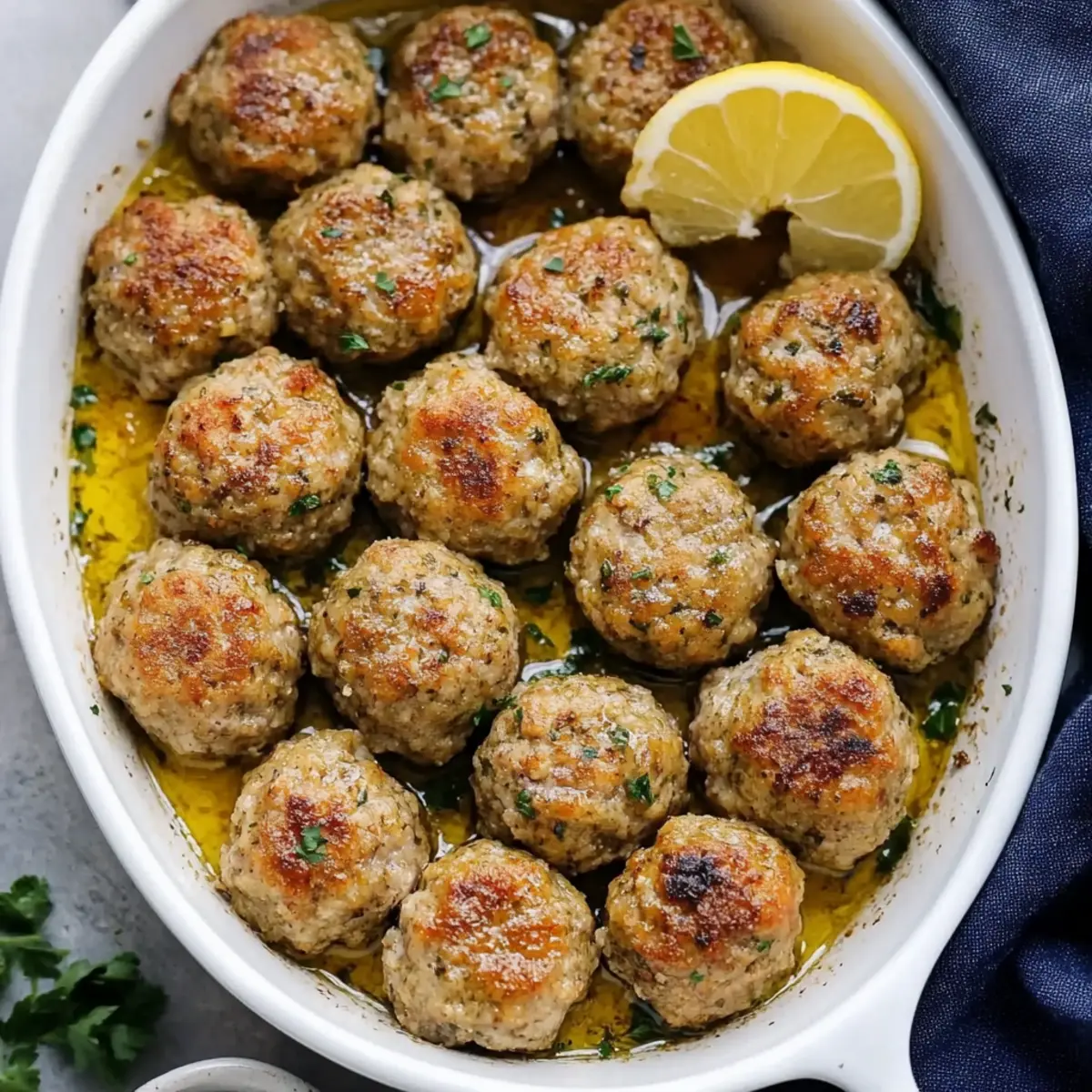 Baked Turkey Meatballs