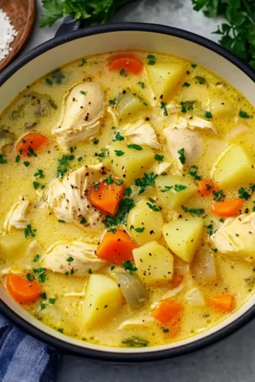 Comforting Chicken Soup with Potatoes