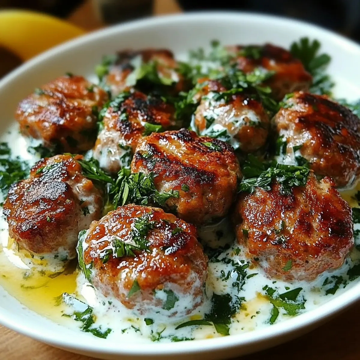 Chicken Kofta with Garlic Yogurt