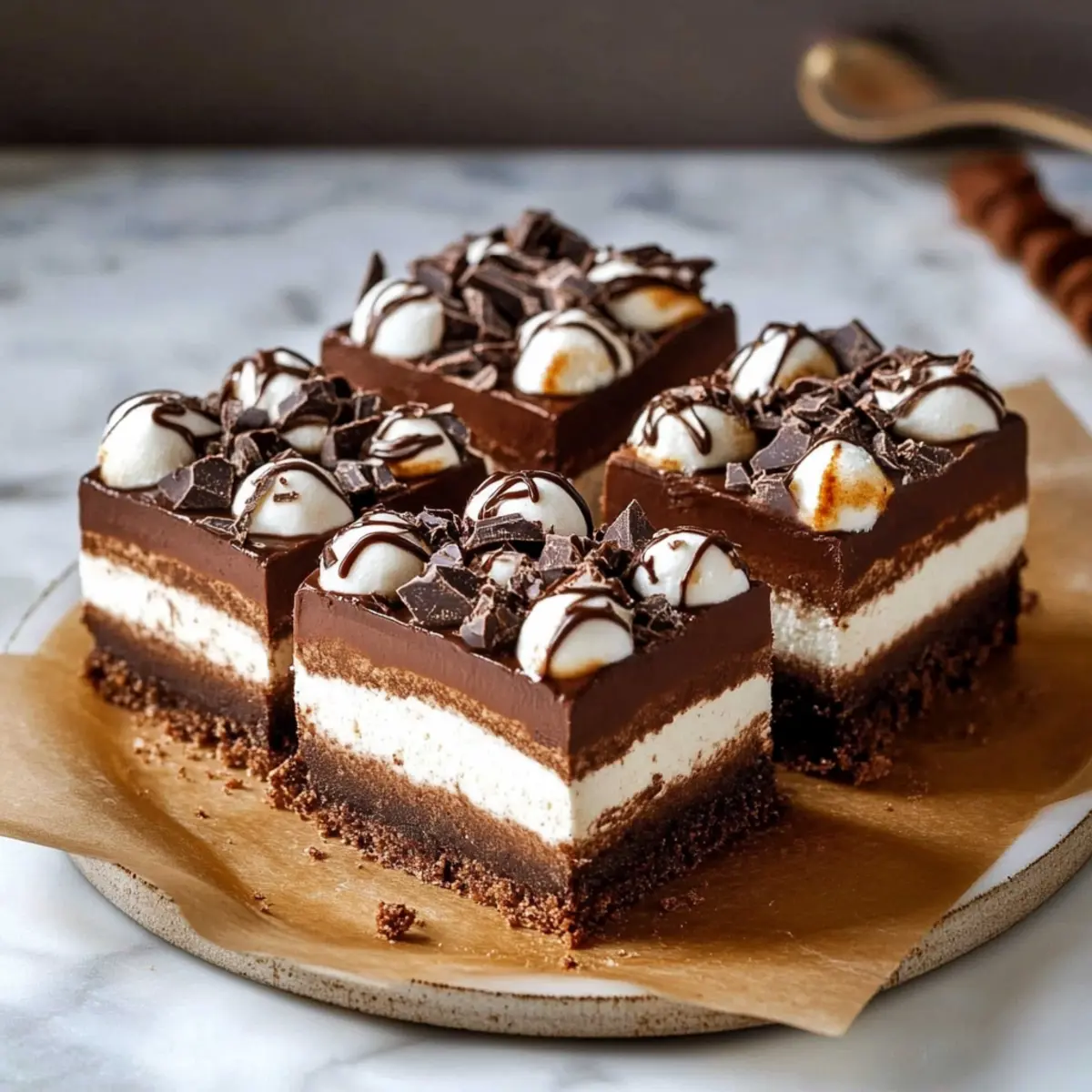 Hot Chocolate Cheesecake Bars