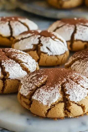 Tiramisu Crinkle Cookies