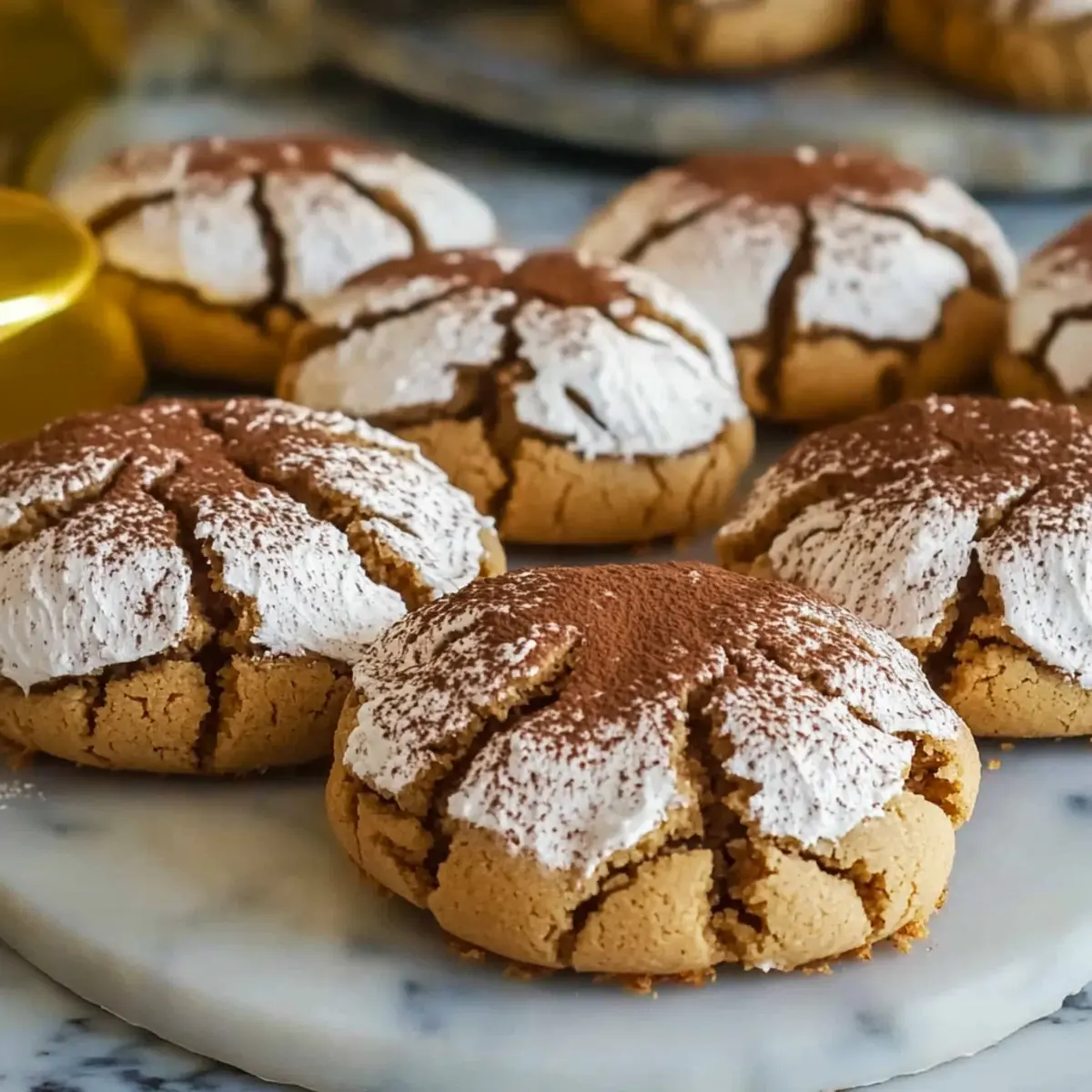 Tiramisu Crinkle Cookies
