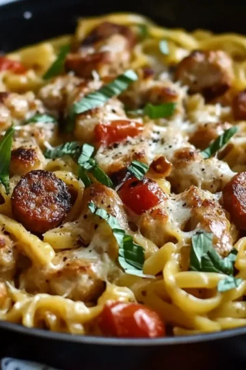 Chicken Apple Sausage One Pan Pasta