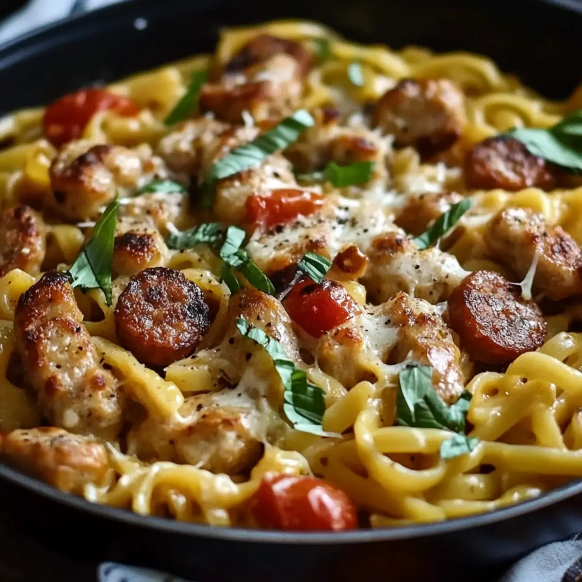 Chicken Apple Sausage One Pan Pasta