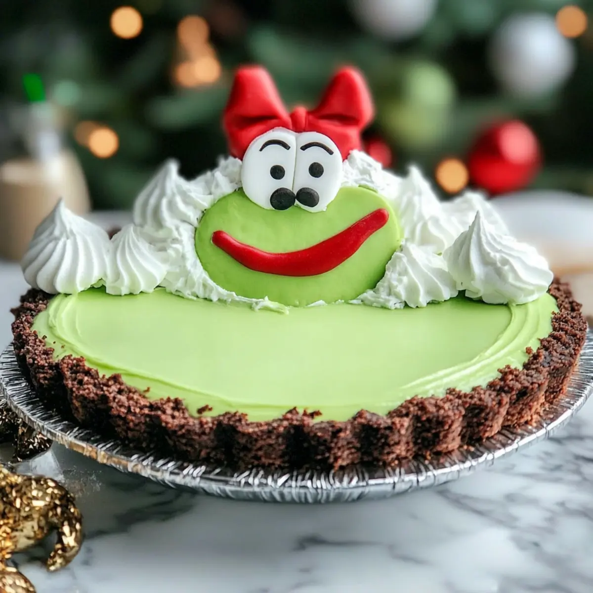 No Bake Grinch Pie