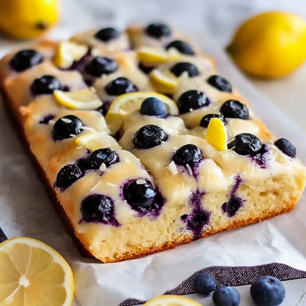 Lemon Blueberry Focaccia Bread